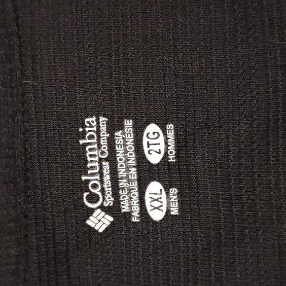 Columbia Mens Black Polo Shirt Short  with zipper Sleeve Black Size XXL - Picture 10 of 12